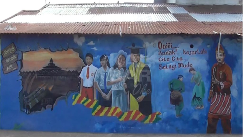Beting Street Art, Puluhan Seniman Berpartisapasi Mewarnai Kampung Beting
