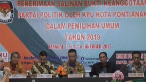 Hingga Senin Siang Ada 10 Parpol Yang Terdaftar Di KPU Pontianak