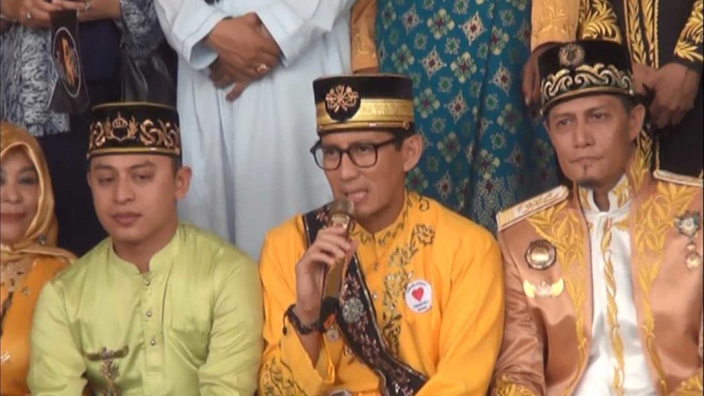 Sandiaga Uno Kunjungi Istana Kadriah