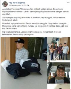 Pay Jarot Sujarwo : Topi Tauhid Bernilai Dakwah dan Menginspirasi Kaum Muslim