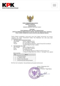 M. Zeet Masuk Empat Besar Kandidat Sekjen KPK