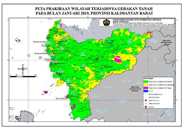 WASPADA!!! Pergerakan Tanah Berpotensi Terjadi di Kalbar