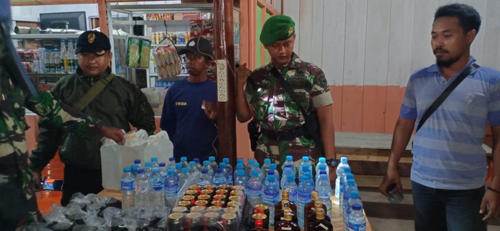 Patroli Pekat Amankan Miras Dijual Warga Perbatasan