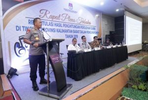 Pleno KPU Provinsi Selesai : Kapolda Apresiasi Partisipasi Masyarakat