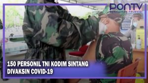 150 Personil TNI Kodim Sintang Divaksin Covid-19