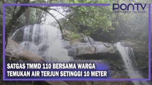 Satgas TMMD 110 Bersama Warga Temukan Air Terjun Setinggi 10 Meter