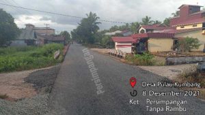 Warga Keluhkan Perbaikan Jalan Desa Pulau Kumbang