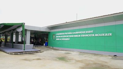Penampak luar Gedung Instalasi Nuklir Teranostik Molekuler RSUD Dr. Soedarso Pontianak. (Foto IST)