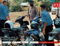 Polsek Boyan Tanjung Tertibkan Knalpot Brong Motor Siswa di SMAN 1