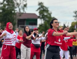 Pemkab Landak Gelar Senam Massal, Kobarkan Semangat Sehat di Hari Kemerdekaan