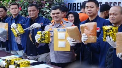 Polisi Sita 17 Kg Sabu dan 19 Kg Ganja Jaringan Golden Triangle Peredaran Narkoba Internasional