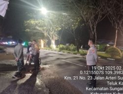 Respon Keluhan Warga, Polsek Sungai Raya Bubarkan Balap Liar di Jalan Arteri Supadio