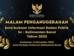 Puncak Transparansi: KI Kalbar Gelar Malam Penganugerahan Keterbukaan Informasi 2025, Targetkan Peningkatan Peringkat Nasional