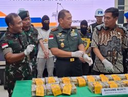 Tangkapan Sabu 21,9 Kg Senilai Miliaran Rupiah dari Perbatasan Diserahkan Kodam ke BNNP Kalbar