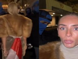 Artis Porno Bonnie Blue Kembali Berulah, Gunakan Bendera Merah Putih di Rok Depan KBRI London