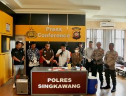 Dimusnahkan! Polres Singkawang Hancurkan 84,64 Gram Sabu Hasil Dua Kasus Besar Narkotika