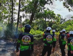 Polda Kalbar Intensifkan Pendinginan Lahan Terbakar di Kubu Raya