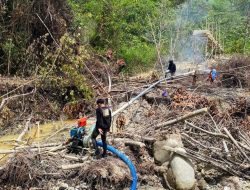 Warga Ngeluh Sungai Tercemar, Tim Gabungan Tayan Hulu Tertibkan Aktivitas PETI di Desa Berakak