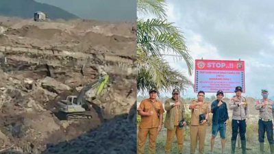 Belasan Ekskavator Keruk Emas di Rukma Jaya, Polisi Hanya Pasang Spanduk Imbauan