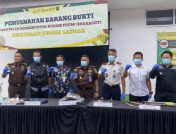 Kejari Landak Musnahkan Barang Bukti 27 Perkara, Narkotika Seberat 1 Kg Lebih Jadi yang Paling Dominan