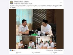 Tak Benar! Bupati Satono Jual Lahan Warga untuk Bayar Utang Pilkada, Ini Faktanya