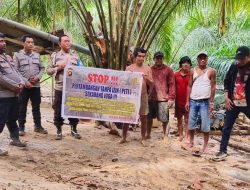 Polsek Nanga Taman Sisir Lima Desa, Warga Diminta Hentikan Aktivitas Tambang Emas Tanpa Izin