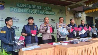 Polisi Tangkap 4 Pelaku Pembunuhan Wanita di Pekanbaru, Sempat Kabur ke Aceh dan Sumut