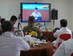 Dandim Sambas Dampingi Bupati Ikuti Vidcon Presiden Prabowo soal Koperasi Merah Putih