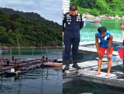 PSDKP Pontianak Awasi Pemanfaatan Ruang Laut Keramba Jaring Apung di Pulau Pelapis
