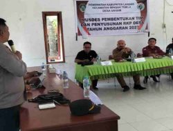 Musdes Desa Saham Bentuk Tim Penyusun RKPDes 2027, Kapolsek Sengah Temila Soroti Keamanan dan Bahaya Narkoba