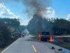 Truk Bermuatan Bahan Mudah Terbakar Ludes di Kembayan, Kerugian Ditaksir Rp120 Juta