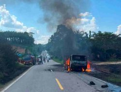 Truk Bermuatan Bahan Mudah Terbakar Ludes di Kembayan, Kerugian Ditaksir Rp120 Juta