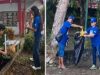 HUT ke-25, Demokrat Landak Pilih Sapu Taman Kota Ketimbang Seremoni