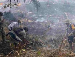 Hujan Redakan Kabut Asap, Polsek Meranti Tetap Siagakan Posko Karhutla