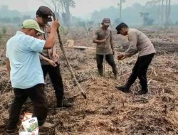 Polsek Sungai Kakap Tanam Jagung di Lahan 3 Hektare, Gandeng Petani Perkuat Ketahanan Pangan