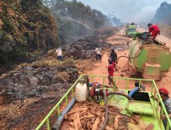 Perkuat Pertahanan Lintas Konsesi, Tim Gabungan Mayawana-Jalin Vaneo Suplai Water Truck Padamkan Api