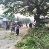 Gotong Royong Forkopimcam Mandor Tebang Pohon Rawan Rubuh di TKN Pembina Landak