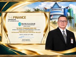 Sabet The Finance Award 2026 Berpredikat ‘Sangat Bagus’, Bank Kalbar Buktikan Eksistensi Perbankan Nasional